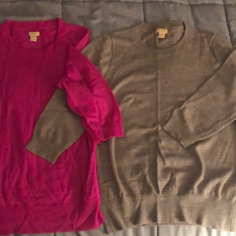 2 Merino Wool JCREW sweaters